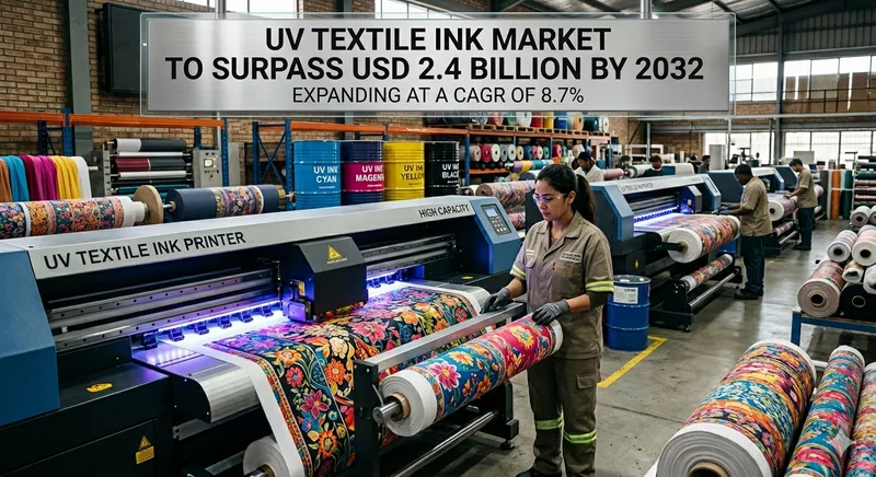 UV Textile Ink Market to Surpass USD 2.4 Billion by 2032, Expanding at a CAGR of 8.7%